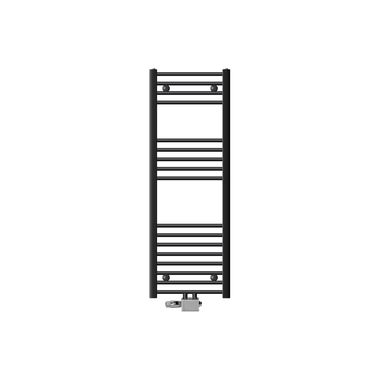 LuxeBath Badheizkörper 40x120cm Anthrazit Gerade mit Thermostat Universal Eck von LuxeBath