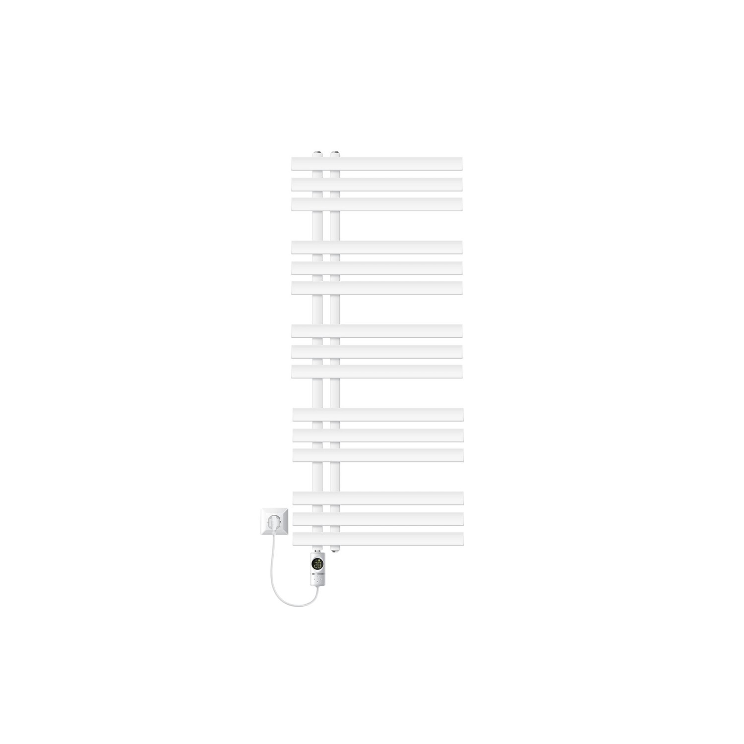 LuxeBath Badheizkörper 500x1200mm Weiß mit Heizstab 1200W Digital LuxeBath Badheizkörper 500x1200mm Weiß mit Heizstab 1200W Digital von LuxeBath