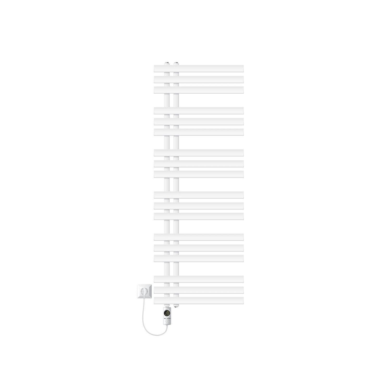 LuxeBath Badheizkörper 500x1400mm Weiß mit Heizstab 1200W Digital LuxeBath Badheizkörper 500x1400mm Weiß mit Heizstab 1200W Digital von LuxeBath