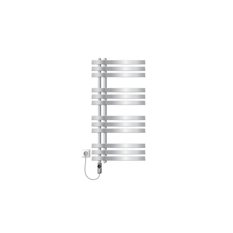 LuxeBath Elektrischer Heizkörper Iron EM 500x1000mm Chrom Heizstab 600W Digital von LuxeBath