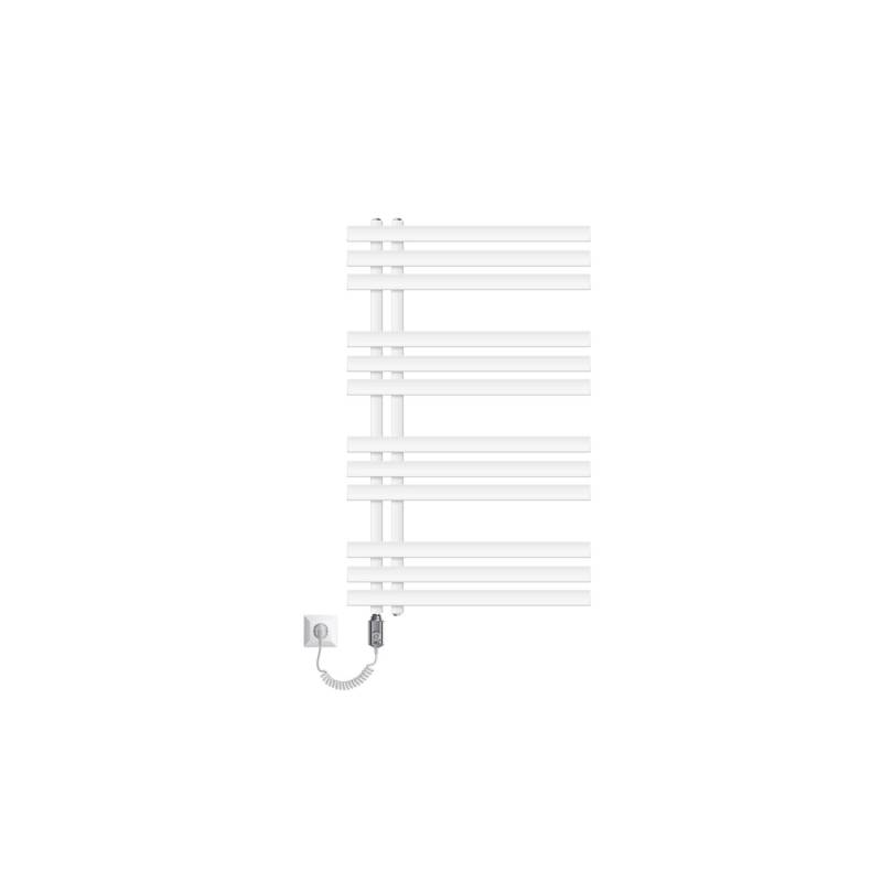 LuxeBath Iron EM Design Badheizkörper Elektrisch 60x100cm Weiß Heizstab 600W von LuxeBath