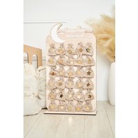 Advent Ramadan Countdown Till Eid Freistehend Mit Taschen - Weiß + Gold von LuxeDecorByLisa1