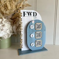 Modernes Acrylglas Geschäftsschild Mit Qr-Code Version 5 | Scan To Follow Us Modernes Acrylglas Geschäftsschild Mit Qr-Code Version 5 | Scan To Follow Us von LuxeDecorByLisa1