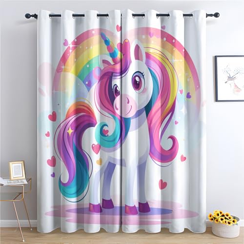 Luxfieo Einhorn Vorhänge Mädchen Regenbogen Vorhang Blickdicht Gardinen Verdunklungsvorhänge mit Ösen Thermovorhang für Wohnzimmer Schlafzimmer Kinderzimmer Fenster Deko 2er Set H 166 x B 75 cm W#296 Luxfieo Einhorn Vorhänge Mädchen Regenbogen Vorhang Blickdicht Gardinen Verdunklungsvorhänge mit Ösen Thermovorhang für Wohnzimmer Schlafzimmer Kinderzimmer Fenster Deko 2er Set H 166 x B 75 cm W#296 von Luxfieo