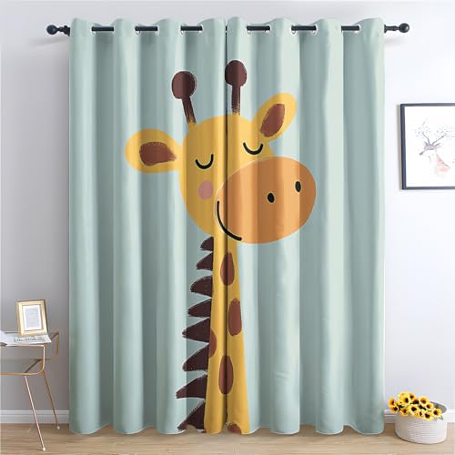 Luxfieo Giraffe Vorhänge Kinder Süße Cartoon Tiere Vorhang Blickdicht Gardinen Verdunklungsvorhänge mit Ösen Thermovorhang für Wohnzimmer Schlafzimmer Fenster Deko 2er Set H 200 x B 140 cm T#177 Luxfieo Giraffe Vorhänge Kinder Süße Cartoon Tiere Vorhang Blickdicht Gardinen Verdunklungsvorhänge mit Ösen Thermovorhang für Wohnzimmer Schlafzimmer Fenster Deko 2er Set H 200 x B 140 cm T#177 von Luxfieo
