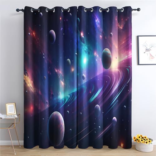 Luxfieo Weltraum Vorhänge Sonnensystem Planeten Vorhang Blickdicht Gardinen 137 cm Hoch Verdunklungsvorhänge mit Ösen Thermovorhang für Wohnzimmer Schlafzimmer Kinderzimmer Fenster Deko 2er Set W#465 Luxfieo Weltraum Vorhänge Sonnensystem Planeten Vorhang Blickdicht Gardinen 137 cm Hoch Verdunklungsvorhänge mit Ösen Thermovorhang für Wohnzimmer Schlafzimmer Kinderzimmer Fenster Deko 2er Set W#465 von Luxfieo