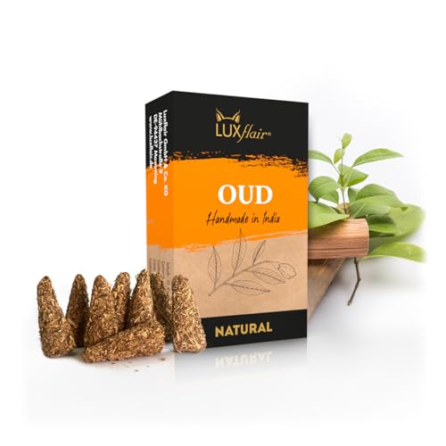 LUXflair 100% Natürliche Räucherkegel Oudh - 10 Räucherkegel, Natural Oud Räucherkerzen mit grob gemahlenen Rohstoffen, vegan & tierversuchsfrei LUXflair 100% Natürliche Räucherkegel Oudh - 10 Räucherkegel, Natural Oud Räucherkerzen mit grob gemahlenen Rohstoffen, vegan & tierversuchsfrei von Luxflair