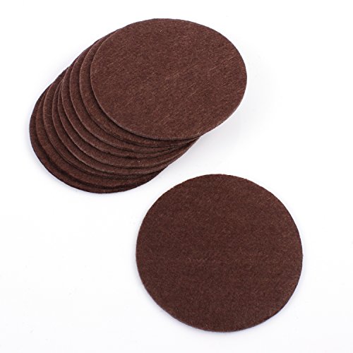 10er Set Glasuntersetzer rund aus Filz in braun (+ weitere Farben) Ø 10cm, Filzuntersetzer edel und elegant für Gläser, Bar und Tisch, auch als Getränkeuntersetzer geeignet von Luxflair