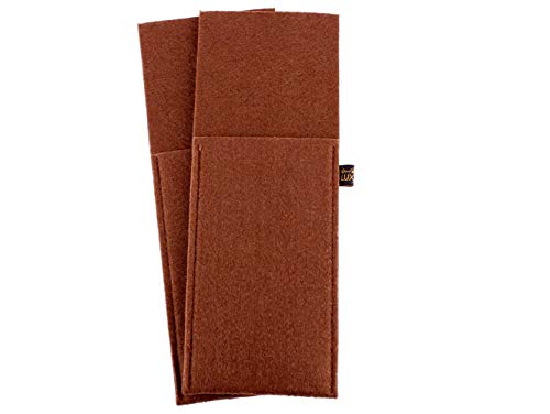 2er Set Bestecktaschen aus Filz in braun (und weitere Farben wählbar), Edel und elegant, waschbar von Luxflair
