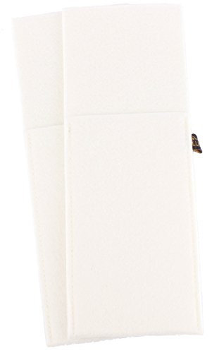 2er Set Bestecktaschen aus Filz in cremeweiss (und weitere Farben wählbar), Edel und elegant, waschbar von Luxflair