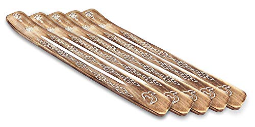 Luxflair Set aus 5 Räucherstäbchenhalter handgefertigt, braun aus Sheeshamholz zum Abbrennen von Räucherstäbchen, Länge 26cm, Breite 3,6cm Luxflair Set aus 5 Räucherstäbchenhalter handgefertigt, braun aus Sheeshamholz zum Abbrennen von Räucherstäbchen, Länge 26cm, Breite 3,6cm von Luxflair