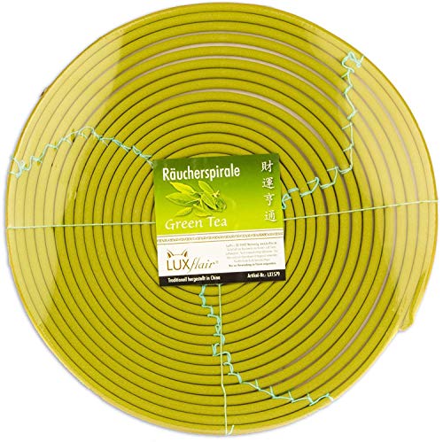 Luxflair 72 Std/3 Tage Räucherspirale mit wohligem Grüner Tee Duft für Draußen, Ø330mm, Alternative zum Räucherstäbchen, Kerze, Gartenfackel, ideal zum Wohlfühlen Luxflair 72 Std/3 Tage Räucherspirale mit wohligem Grüner Tee Duft für Draußen, Ø330mm, Alternative zum Räucherstäbchen, Kerze, Gartenfackel, ideal zum Wohlfühlen von Luxflair