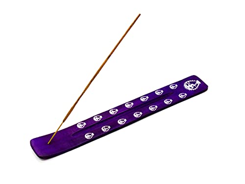 Luxflair Räucherstäbchenhalter lila handgefertigt aus Rosenholz 26 cm mit Aschemulde & Räucherstäbchenloch – Zubehör für Räucherstäbchen Luxflair Räucherstäbchenhalter lila handgefertigt aus Rosenholz 26 cm mit Aschemulde & Räucherstäbchenloch – Zubehör für Räucherstäbchen von Luxflair