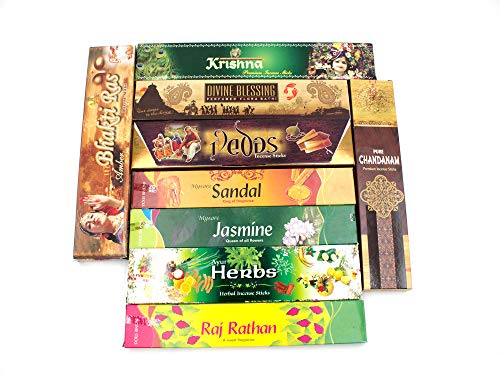 Luxflair Premium Räucherstäbchen 9er Set. Probierset zur Entspannung, Meditation von Luxflair