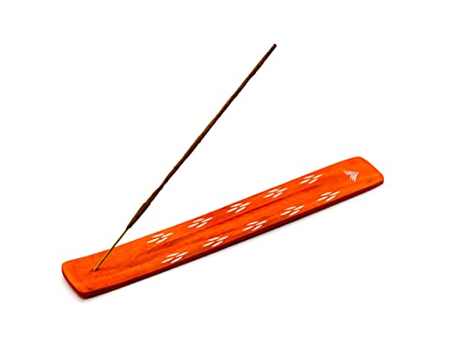 Räucherstäbchenhalter in der Farbe orange aus Rosenholz zum Abbrennen von Räucherstäbchen, Räucherstäbchen Halter Zubehör handgefertigt Länge ca. 26cm, Breite ca. 3,6cm Räucherstäbchenhalter in der Farbe orange aus Rosenholz zum Abbrennen von Räucherstäbchen, Räucherstäbchen Halter Zubehör handgefertigt Länge ca. 26cm, Breite ca. 3,6cm von Luxflair
