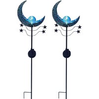 LUXFORM Gartenleuchte "Solar-Erdspieß-Gartenlampe - Mandala - 2 Stück" LED-Modul 2 Stk. Dekoratives Gartenornament von Luxform