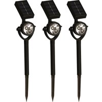 LUXFORM Gartenstrahler "Solar-Erdspießleuchte - Zamora - 3 Stück - LED" LED-Modul 3 Stk. Solarbetrieben von Luxform