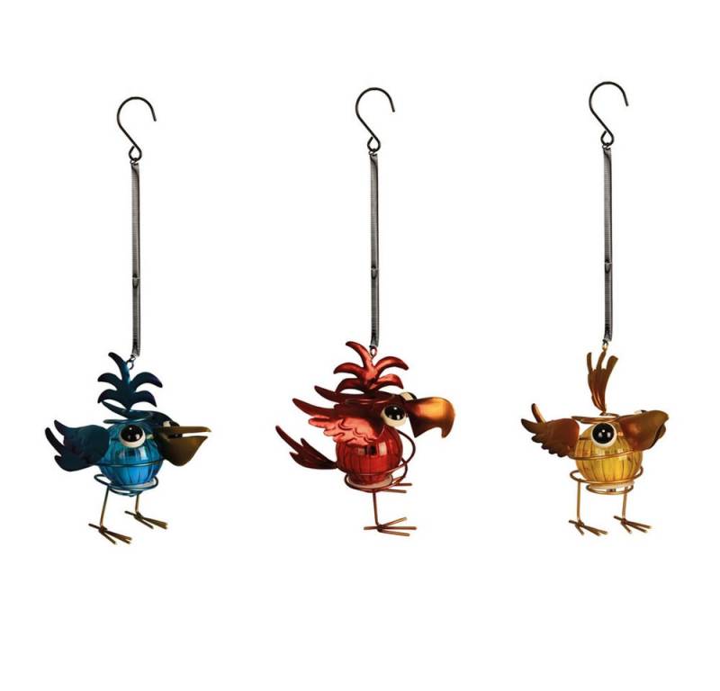Luxform Gartenleuchte Luxform Solar Bird Hang Set 3 Vögel LED Hängeleuchte, Soft, 3 Vögel in einem Set von Luxform