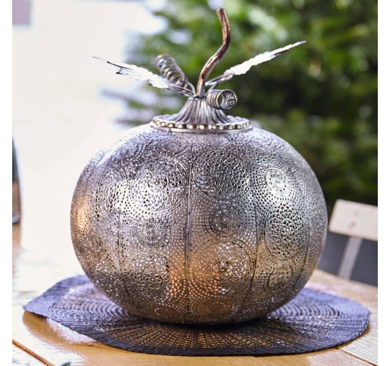 Luxform LED Gartenleuchte Antik Gartenlicht Kürbis Deko Leuchte Pumpkin 24 LED Solar, LED fest integriert von Luxform