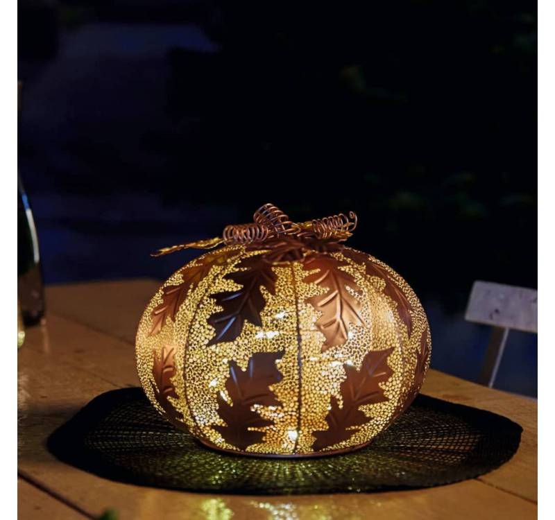 Luxform LED Gartenleuchte Luxform LED Gartenlicht Pumpkin Batteriebetriebene Outdoor-Lampe 40LED, LED fest integriert von Luxform