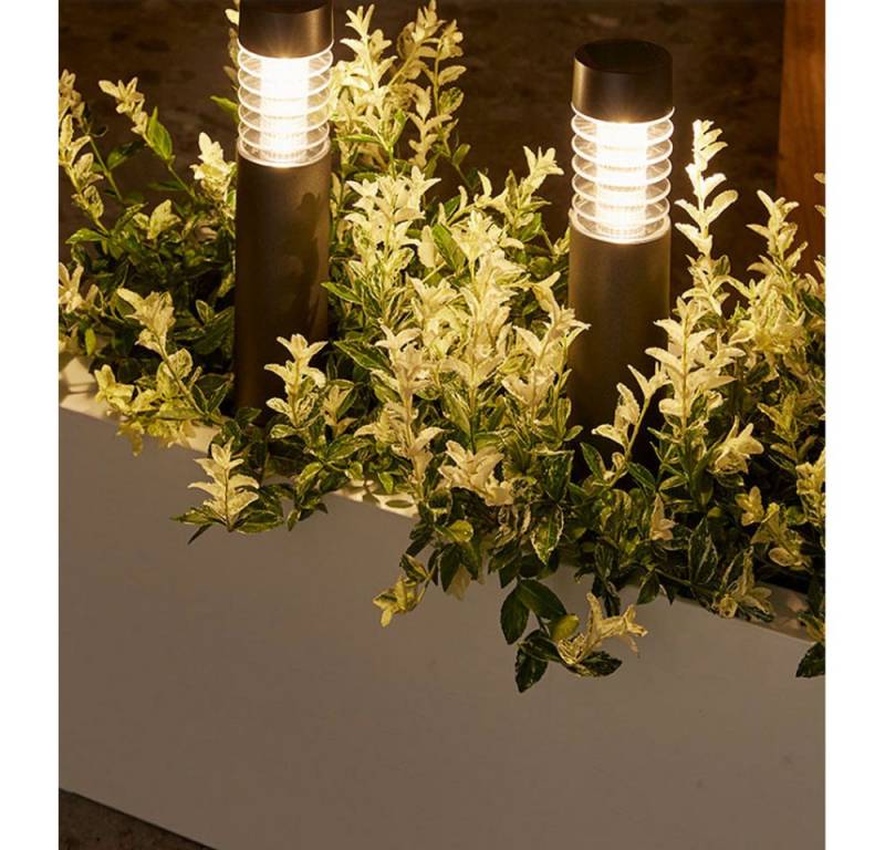 Luxform LED Gartenleuchte Luxform Solarleuchte Valence Gartenleuchte mit Erdspieß 38cm, LED fest integriert, warmweiß, LED Bodenleuchte von Luxform