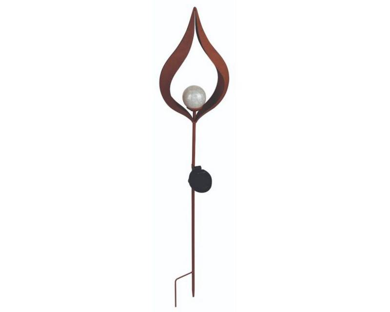 Luxform LED Gartenleuchte Solar Gartenornament aus rustikalem Metall "Embrace" von Luxform
