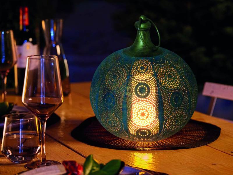 Luxform LED-Hängeleuchte Luxform 24 LED Tiznit Moroccan Tischleuchte Hängeleuchte Flamme, LED fest integriert, Deckenlampe von Luxform