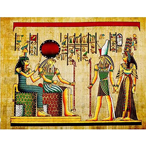 Luxioo 5D Diamond Painting Ägypten, DIY Diamant Painting Kit für Erwachsene/Kinder, Diamant Malerei Vollbohrer Kristall Strass Stickerei Kreuzstich Leinwand Kunst Wanddekorationen Round Drill,40x50cm von Luxioo