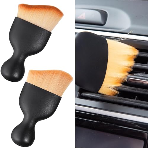 2 Pack Autoinnenreinigung Weiche Bürsten Staub- und Aschenentfernung Dichte Feinfaserreinigungsbürsten von Luxiremi