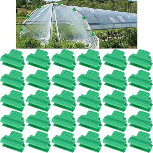 30 Stück Gewächshaus Klemmen für 5/8 Zoll PVC-Rohr, Gewächshaus Film Klemmen Schattierung Netz Rod Clip für Garten Netz/Reihe Abdeckung/Saison Pflanze Erweiterung Unterstützung/Gewächshaus Plast von Luxiremi