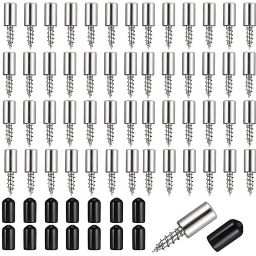 30 Stück Küchenschrank Regal Unterstützung Pins selbstschneidende Schrauben mit Anti-Rutsch-Hülsen selbstschneidende Schrauben ein Stück Regal Pins Küchenschrank Metall Regal (schwarz) von Luxiremi