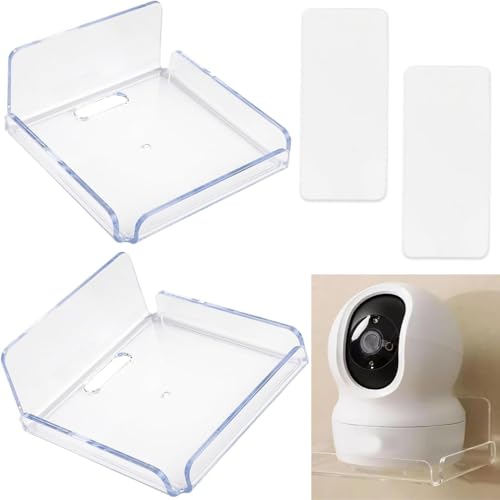 Luxiremi 2Pcs Small Shelf,Mini Wall Mounted Hanging Display Shelves,Small Floating Shelves Wall-Mounted Shelf for Security Cameras Baby Monitors von Luxiremi