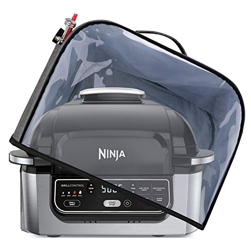 Luxja Abdeckhaube für Ninja Foodi Grill & Luftfritteuse, Grillabdeckung für Ninja Innengrills, Schutzhülle für Elektrische Tischgrills(wie Ninja Foodi AG301, AG302, AG400), Vorderes Transparent von Luxja