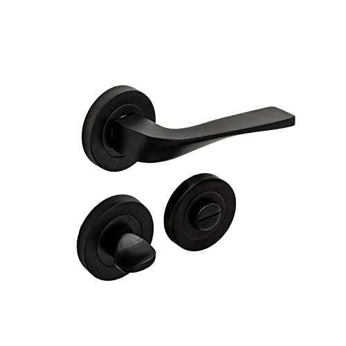 Luxma VADI Zamac Matte Schwarz Rosas WC Tür Handhaben von Luxma