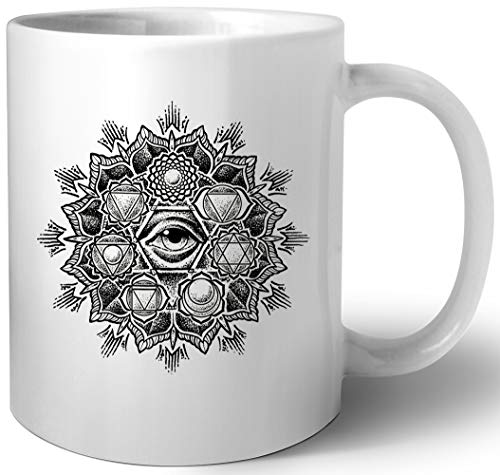Anahata Sieben Chakra Blume Mandala Keramik Tassen Mug von Luxogo