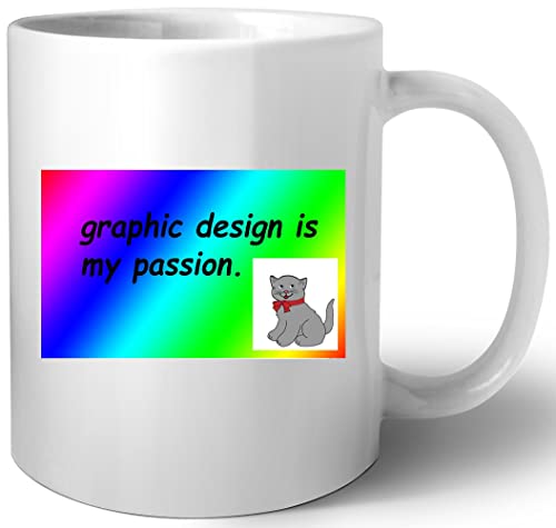 Graphic Design Is My Passion Rainbow Keramik Tassen Mug von Luxogo