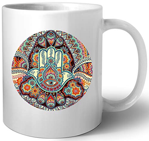 Hamsa Hand Keramik Tassen Mug von Luxogo