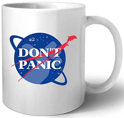 Luxogo 42 Don’t Panic Space Mission Keramik Tassen Mug von Luxogo