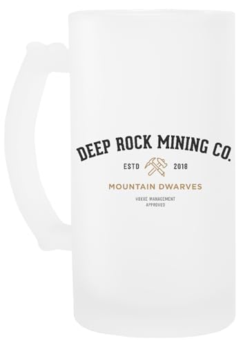 Luxogo Deep Rock Galactic Mining Co Glas Bier Becher Beer Mug von Luxogo