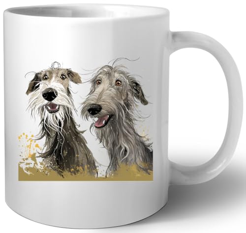 Luxogo Happy Deerhounds Long Keramik Tassen Mug von Luxogo