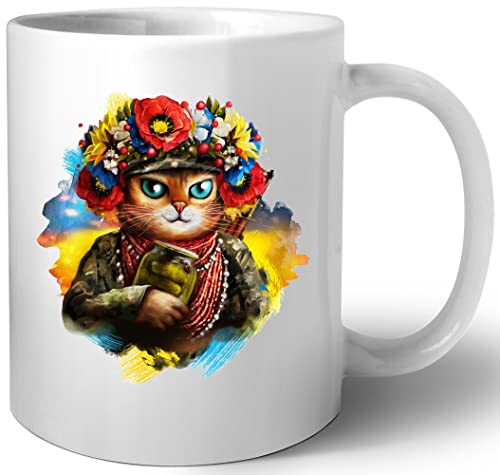 Ukrainischer Katzensoldat Keramik Tassen Mug von Luxogo