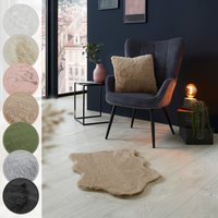 LUXOR living Fellteppich "Novara", fellförmig, 30 mm Höhe, Kunstfell, weiche Kaninchenfell-Haptik, waschbar, auch als 2er Set von Luxor Living