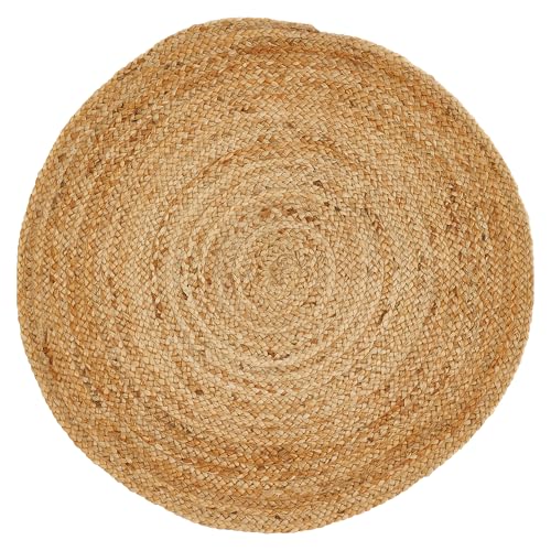 -LUXOR- living Teppich Mamda - Runder Jute Teppich alle Wohnbereiche oder als Dekoelement - Uni Farben Boho Naturteppich - aus Jute und Baumwolle 150 cm rund -LUXOR- living Teppich Mamda - Runder Jute Teppich alle Wohnbereiche oder als Dekoelement - Uni Farben Boho Naturteppich - aus Jute und Baumwolle 150 cm rund von -LUXOR- living