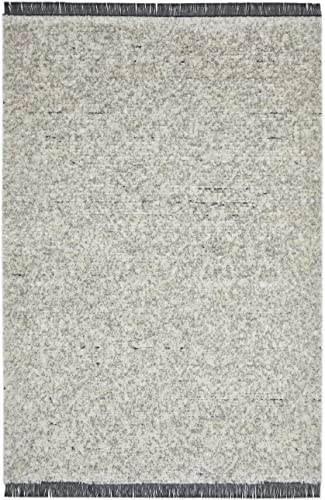 Luxor Living Boho Teppich Wohnzimmer, Hochflor, 3D Struktur, Rauten, Fransen, Flauschiger Webteppich für Wohnzimmer und Schlafzimmer, Farbe:Beige - Grau, Größe:80 x 150 cm, 722740 von Luxor Living