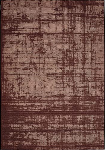 -LUXOR- living Teppich Patio In- & Outdoorteppich wetterfest in modernem Muster Flachgewebe Teppich geeignet in Verwendung mit Fußbodenheizung und Saugroboter 160 x 230 cm rot von -LUXOR- living