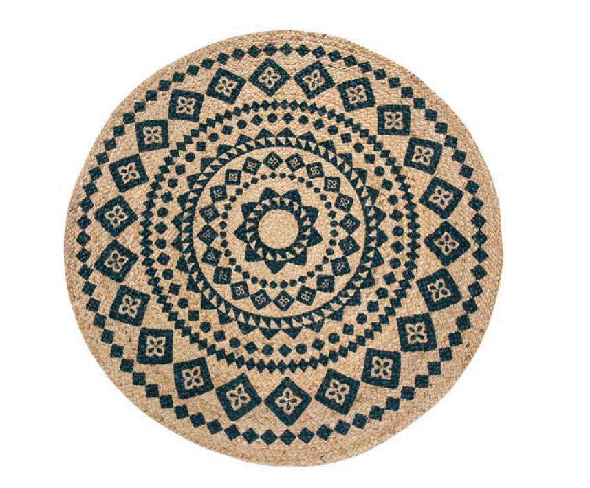 Teppich Mamda Ornament natur, 80 cm rund von Luxor Living
