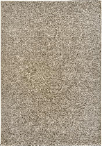 andiamo hochwertiger Teppich Vicenza einfarbig für Wohzimmer Esszimmer pflegeleicht strapazierfähig langlebig für Verschiedene Einrichtungsstile 120 x 170 cm Sand von Luxor Living