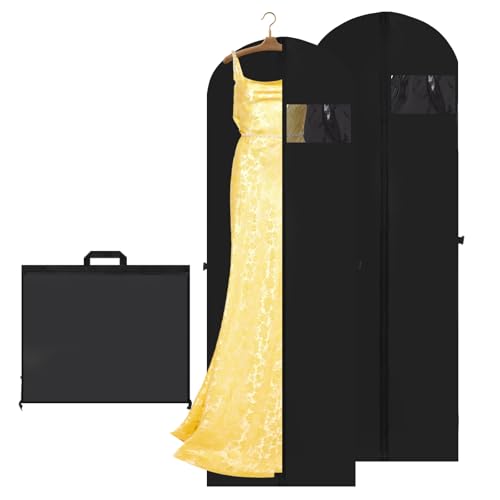 Luxoraiova Kleidersack Lang 180 x 60 cm 2 Stück Faltbare Kleidersäcke mit Reißverschluss Atmungsaktive Staubdichte Anzugtasche für Anzug Mäntel Kleider Brautkleider Mottenfest Ideal zur Aufbewahrung von Luxoraiova