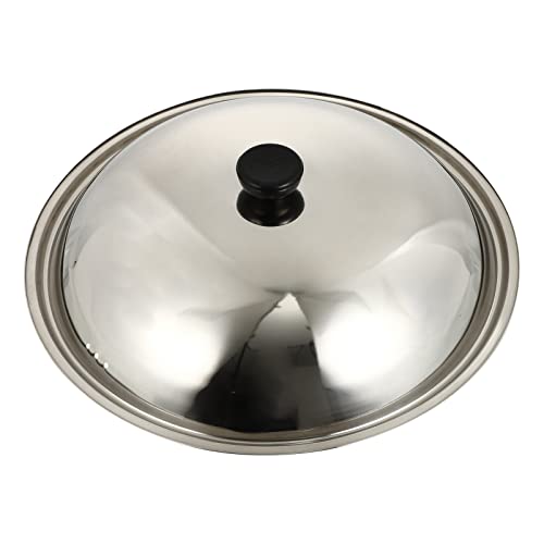 1 Pc Pan Deckel Topf Abdeckung Edelstahl Wok Abdeckung Universal Pfannen Töpfe Deckel Abdeckung für Home Restaurant (33.2CM) von Luxshiny