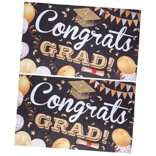2 Stück Graduation Banner für Abschlussfeier Fotohintergrund für Graduates und Festlich für Erinnerungsfotos 2 Stück Graduation Banner für Abschlussfeier Fotohintergrund für Graduates und Festlich für Erinnerungsfotos von Luxshiny